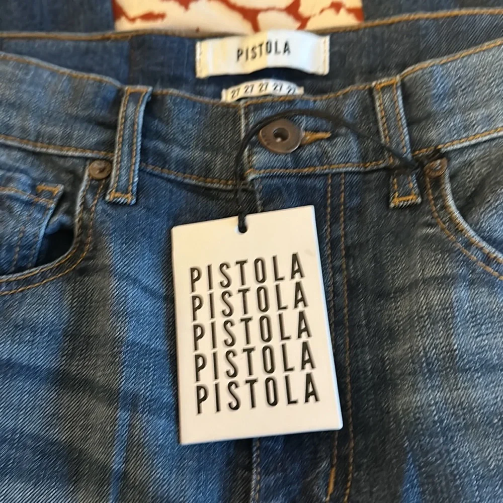 NWT Pistola x Revolve Cher High Rise Wide Leg CroppedRaw hem jeans women size 27